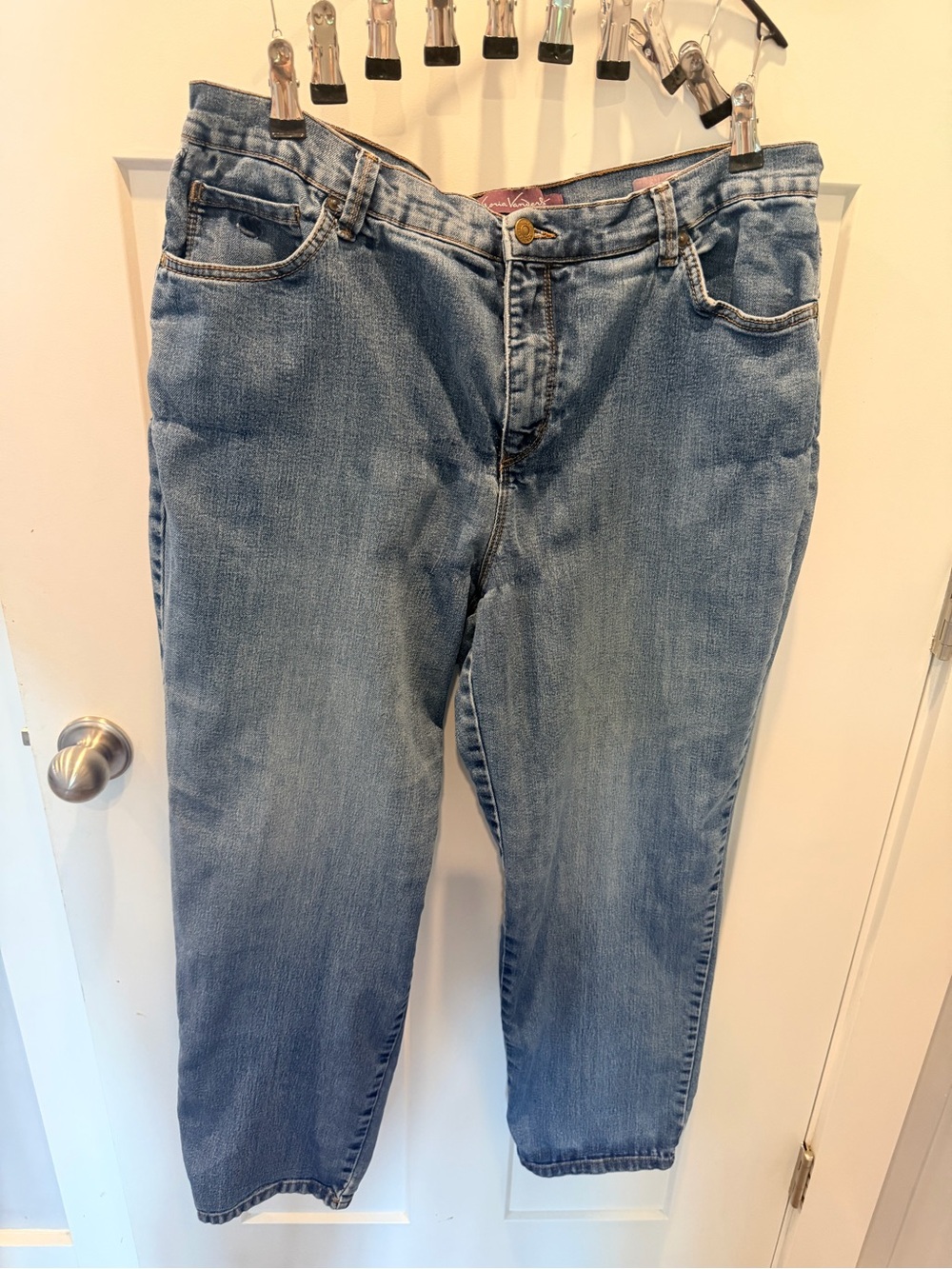 Gloria Vanderbilt Amanda Jeans Women’s 16W Medium Wash High Rise Tapered Stretch